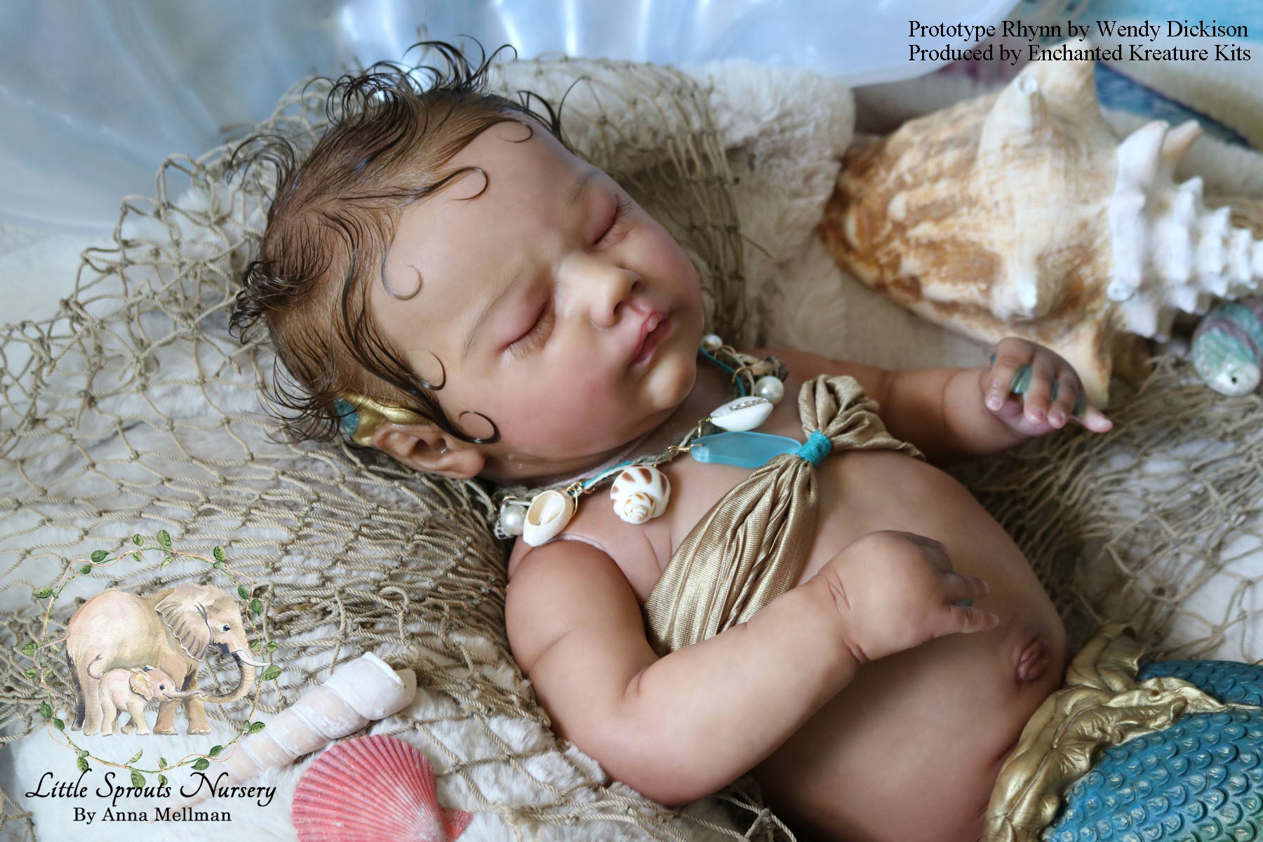 Reborn Mermaid Baby - Rhynn – Keepsake Cuties Nursery